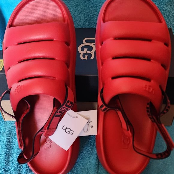 NEW IN BOX!! Men\'s Red UGG SPORT YEAH Sandals, Size 11 main image 8